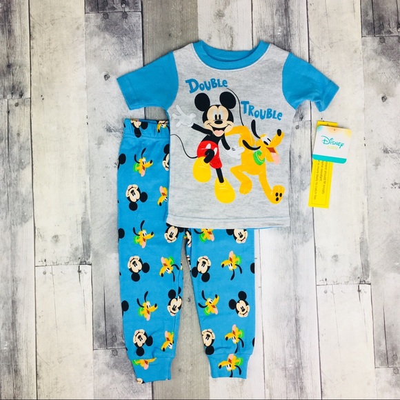NWT Disney Baby Mickey Mouse Pajamas Set - Picture 1 of 3